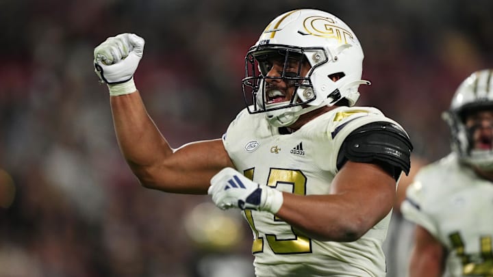 Dec 22, 2023; Tampa, FL, USA; Georgia Tech Yellow Jackets linebacker Paul Moala (13).
