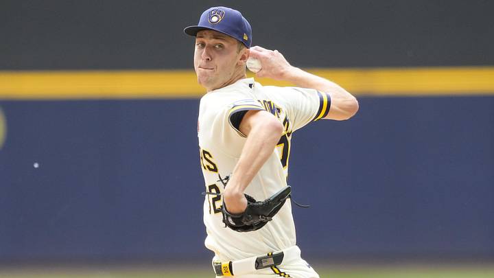 May 25, 2026; Milwaukee, Wisconsin, USA;  Milwaukee Brewers pitcher Jacob Misiorowski (32) throws a pitch during the second inning against the St. Louis Cardinals at American Family Field. Mandatory Credit: Jeff Hanisch-Imagn Images