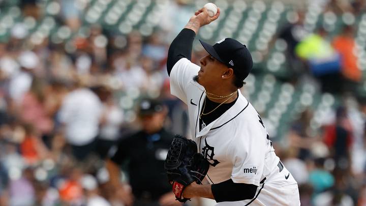 Detroit Tigers pitcher Keider Montero (54) pitches at Comerica Park. Detroit Tigers pitcher Keider Montero (54) pitches at Comerica Park.