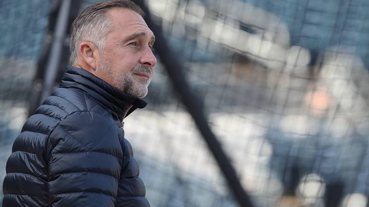 Apr 7, 2025; Pittsburgh, Pennsylvania, USA; St. Louis Cardinals President of Baseball Operations John Mozeliak looks on at the batting cage before the game against the Pittsburgh Pirates at PNC Park. Mandatory Credit: Charles LeClaire-Imagn Images Apr 7, 2025; Pittsburgh, Pennsylvania, USA; St. Louis Cardinals President of Baseball Operations John Mozeliak looks on at the batting cage before the game against the Pittsburgh Pirates at PNC Park. Mandatory Credit: Charles LeClaire-Imagn Images