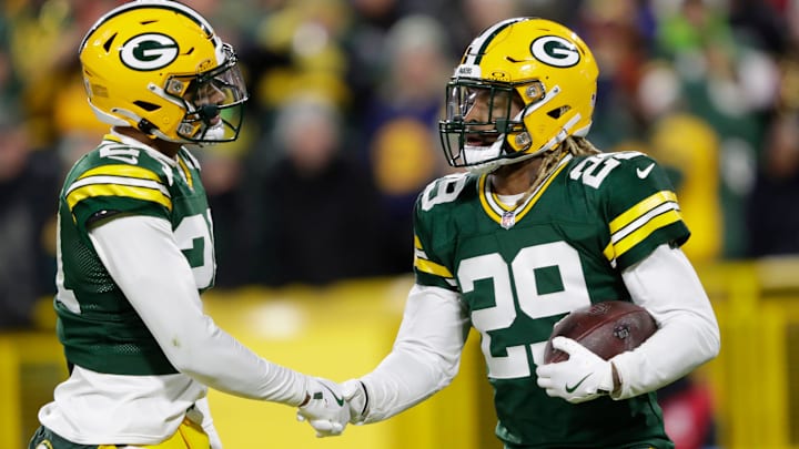 McKinney recorded his league-leading seventh interception of the season in Green Bay's rout of San Francisco on Sunday. McKinney recorded his league-leading seventh interception of the season in Green Bay's rout of San Francisco on Sunday.