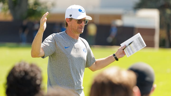 BYU offensive coordinator Aaron Roderick at BYU Fall Camp BYU offensive coordinator Aaron Roderick at BYU Fall Camp