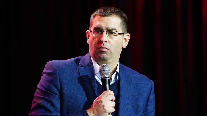 Cincinnati Reds General Manager Nick Krall answer questions during Redsfest Cincinnati Reds General Manager Nick Krall answer questions during Redsfest