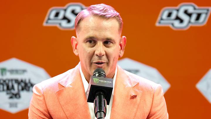 Oklahoma State head coach Eric Morris. Oklahoma State head coach Eric Morris.