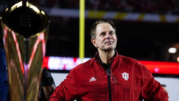 Indiana Hoosiers head coach Curt Cignetti after defeating the Miami Hurricanes in the College Football Playoff National Championship game at Hard Rock Stadium.
