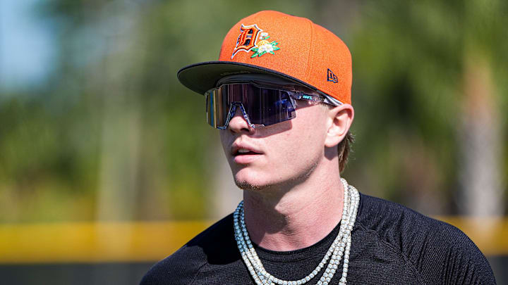 Detroit Tigers outfielder Max Clark. Detroit Tigers outfielder Max Clark.