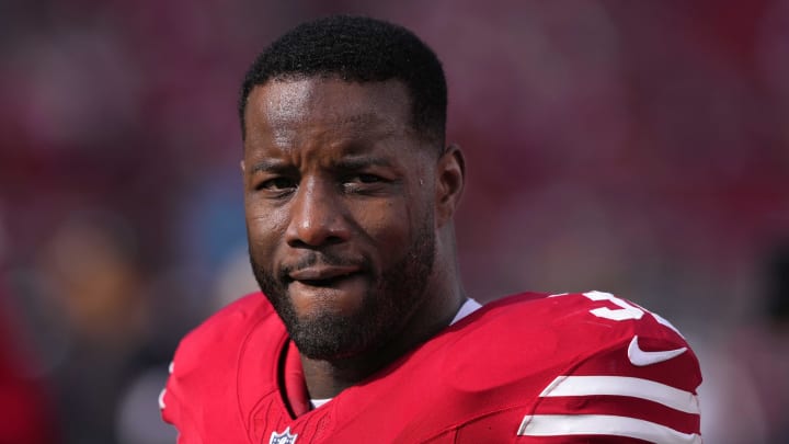Dec 10, 2023; Santa Clara, California, USA; San Francisco 49ers safety Tashaun Gipson Sr. (31) before the game against the Seattle Seahawks at Levi's Stadium. Mandatory Credit: Darren Yamashita-USA TODAY Sports Dec 10, 2023; Santa Clara, California, USA; San Francisco 49ers safety Tashaun Gipson Sr. (31) before the game against the Seattle Seahawks at Levi's Stadium. Mandatory Credit: Darren Yamashita-USA TODAY Sports