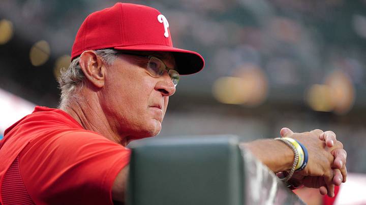Jul 31, 2026; Baltimore, Maryland, USA; Philadelphia Phillies interim manager Don Mattingly looks on during the third inning against the Baltimore Orioles at Oriole Park at Camden Yards. Mandatory Credit: Mitch Stringer-Imagn Images Jul 31, 2026; Baltimore, Maryland, USA; Philadelphia Phillies interim manager Don Mattingly looks on during the third inning against the Baltimore Orioles at Oriole Park at Camden Yards. Mandatory Credit: Mitch Stringer-Imagn Images