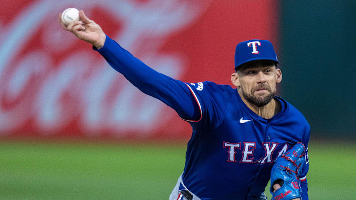 Texas Rangers starting pitcher Nathan Eovaldi 