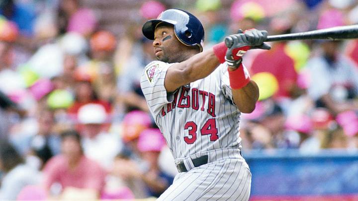 1991; Cleveland, OH, USA; FILE PHOTO; Minnesota Twins centerfielder Kirby Puckett in action at the plate against the Cleveland Indians at Cleveland Stadium during the 1991 season. Mandatory Credit: Tony Tomsic-USA TODAY NETWORK 1991; Cleveland, OH, USA; FILE PHOTO; Minnesota Twins centerfielder Kirby Puckett in action at the plate against the Cleveland Indians at Cleveland Stadium during the 1991 season. Mandatory Credit: Tony Tomsic-USA TODAY NETWORK