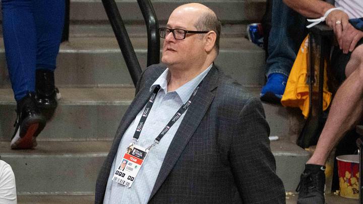 June 1, 2023; Denver, CO, USA; Miami Heat general manager Andy Elisburg during the fourth quarter in game one of the 2023 NBA Finals against the Denver Nuggets at Ball Arena. Mandatory Credit: Kyle Terada-Imagn Images June 1, 2023; Denver, CO, USA; Miami Heat general manager Andy Elisburg during the fourth quarter in game one of the 2023 NBA Finals against the Denver Nuggets at Ball Arena. Mandatory Credit: Kyle Terada-Imagn Images