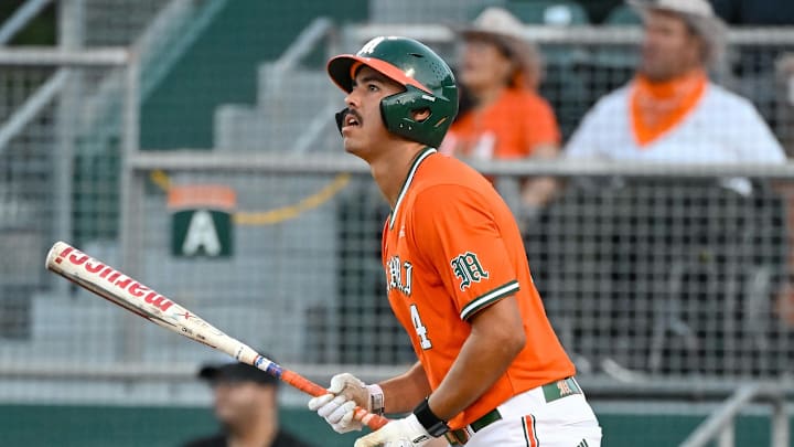 Daniel Cuvet against Virginia Tech after a home run.
