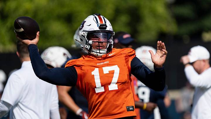 Auburn Tigers quarterback Byrum Brown (17) has shown off his work ethic over the offseason ahead of his first season in the SEC. Auburn Tigers quarterback Byrum Brown (17) has shown off his work ethic over the offseason ahead of his first season in the SEC.