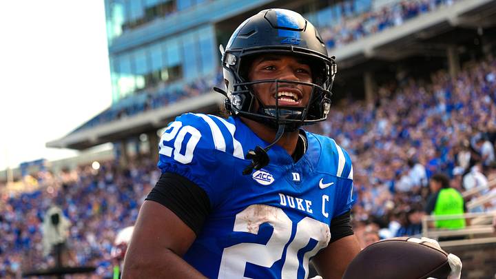 Duke running back Nate Sheppard continues to lead college football in rushing yards at 176 per game. Duke running back Nate Sheppard continues to lead college football in rushing yards at 176 per game.