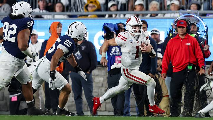Wisconsin Badgers quarterback Colton Joseph. Wisconsin Badgers quarterback Colton Joseph.