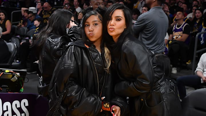 Celebrities At The Los Angeles Lakers Game