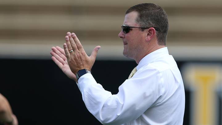 Sep 16, 2023; Hattiesburg, Mississippi, USA; Southern Miss Golden Eagles head coach Will Hall claps before their game against the Tulane Green Wave at M.M. Roberts Stadium. Mandatory Credit: Chuck Cook-USA TODAY Sports Sep 16, 2023; Hattiesburg, Mississippi, USA; Southern Miss Golden Eagles head coach Will Hall claps before their game against the Tulane Green Wave at M.M. Roberts Stadium. Mandatory Credit: Chuck Cook-USA TODAY Sports