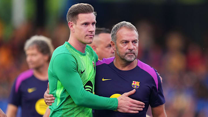Marc-André ter Stegen wird wohl nicht mehr lange mit Hansi Flick zusammenarbeiten Marc-André ter Stegen wird wohl nicht mehr lange mit Hansi Flick zusammenarbeiten