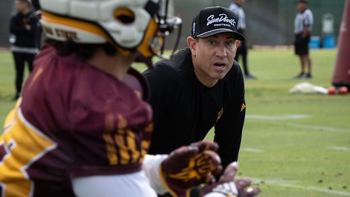 Arizona State offensive coordinator Marcus Arroyo was recruiting in Southern California on Friday night at the Mater Dei vs. St. John Bosco game.