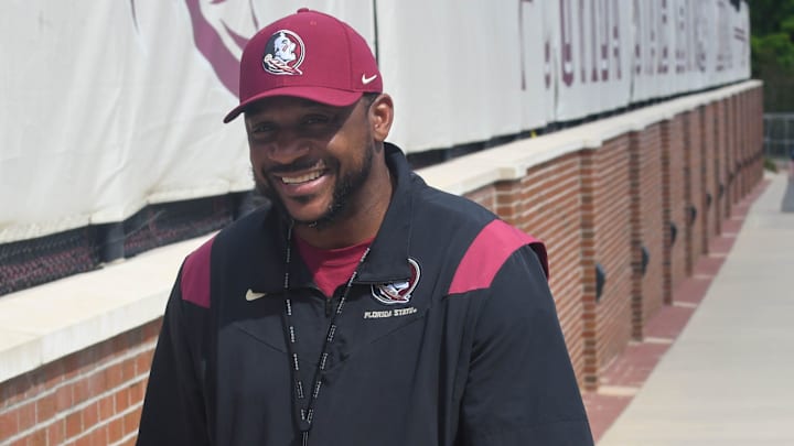 Florida State football and coaches players arrive for the fifth FSU spring football practice of the 2023 season on Thursday, March 23.

Patrick Surtain 1 Of 1