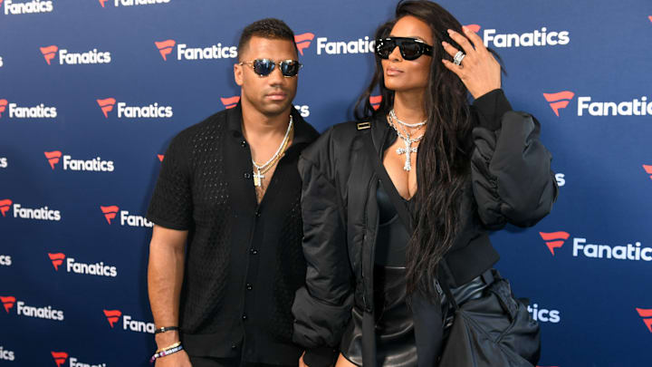 Russell Wilson, Ciara attend the 2025 Fanatics Super Bowl Party at The Sugar Mill.