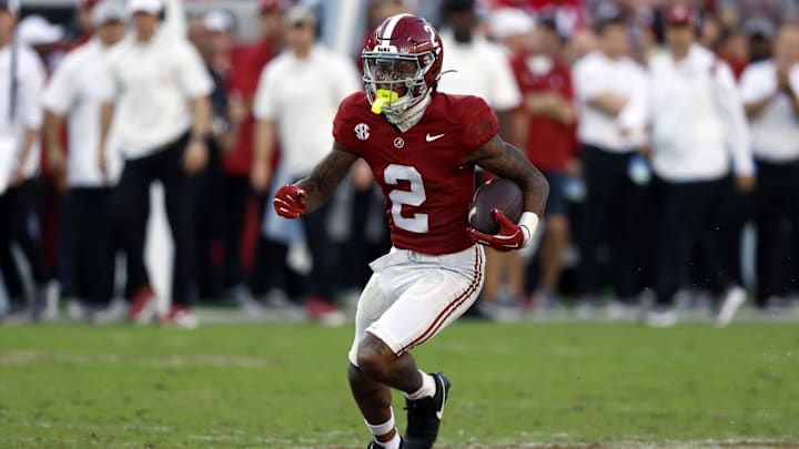 Alabama Crimson Tide wide receiver Ryan Williams carries the ball after a reception against the Missouri Tigers during the second half at Bryant-Denny Stadium.