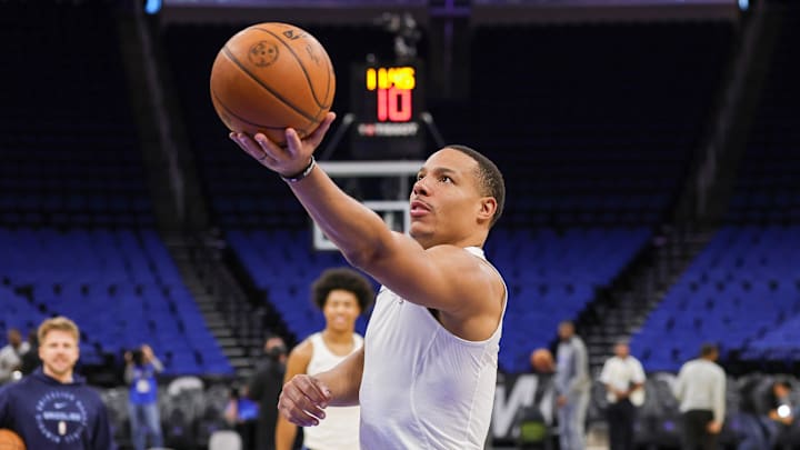 Feb 21, 2025; Orlando, Florida, USA; Memphis Grizzlies guard Desmond Bane (22) warms up before the game against the Orlando Magic at Kia Center. Mandatory Credit: Mike Watters-Imagn Images