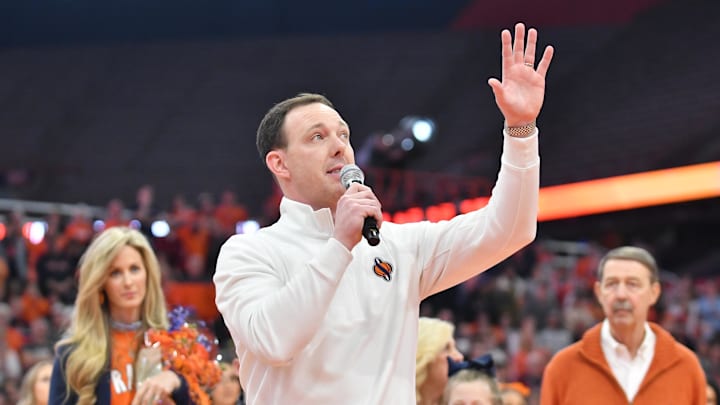 Gerry McNamara, a legendary player and longtime assistant coach at Syracuse, will return to lead the Orange program after a two-year stint as the head coach at Siena. Gerry McNamara, a legendary player and longtime assistant coach at Syracuse, will return to lead the Orange program after a two-year stint as the head coach at Siena.