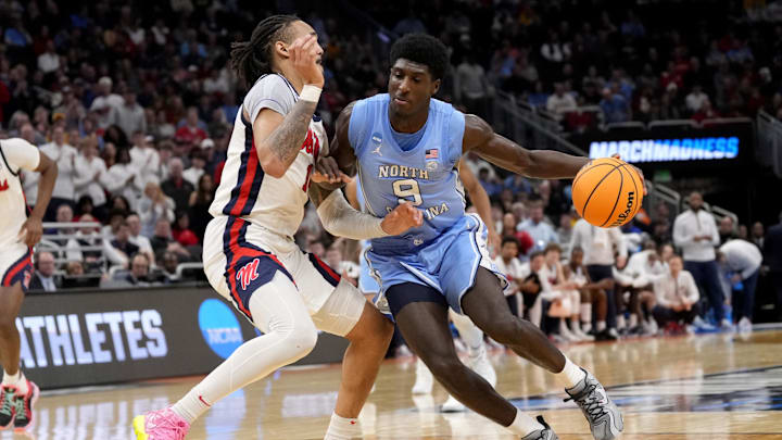 UNC basketball forward Drake Powell UNC basketball forward Drake Powell