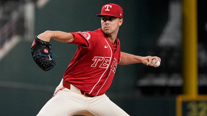 Texas Rangers pitcher MacKenzie Gore. Credit: Raymond Carlin III-Imagn Images