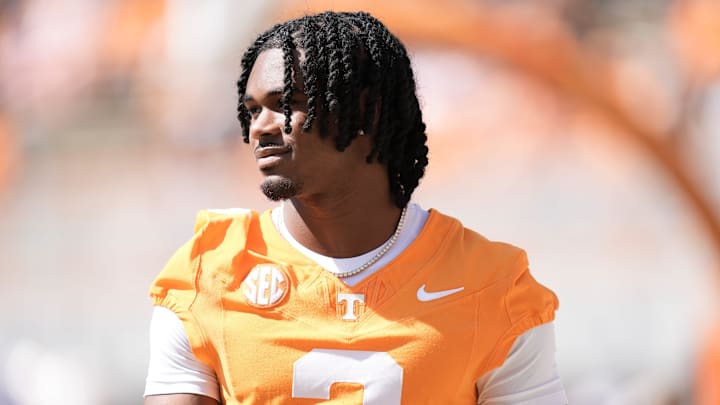 Tennessee defensive back Jermod McCoy (3) before a college football game between Tennessee and UAB at Neyland Stadium in Knoxville, Tenn., on Sept. 20, 2025. Tennessee defensive back Jermod McCoy (3) before a college football game between Tennessee and UAB at Neyland Stadium in Knoxville, Tenn., on Sept. 20, 2025.