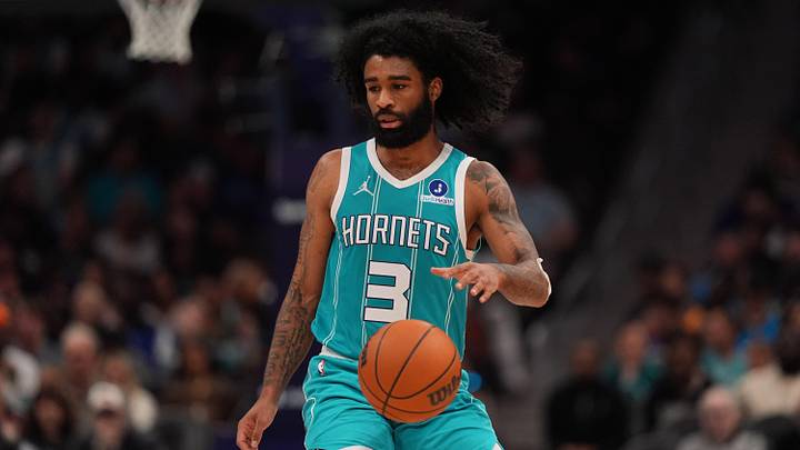 Apr 2, 2026; Charlotte, North Carolina, USA; Charlotte Hornets guard Coby White (3) dribbles the ball against the Phoenix Suns during the second half at Spectrum Center. Mandatory Credit: Jim Dedmon-Imagn Images Apr 2, 2026; Charlotte, North Carolina, USA; Charlotte Hornets guard Coby White (3) dribbles the ball against the Phoenix Suns during the second half at Spectrum Center. Mandatory Credit: Jim Dedmon-Imagn Images
