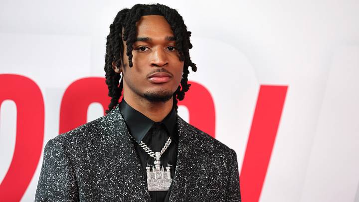Jun 26, 2024; Brooklyn, NY, USA; Stephon Castle arrives for the first round of the 2024 NBA Draft at Barclays Center. Mandatory Credit: Brad Penner-USA TODAY Sports Jun 26, 2024; Brooklyn, NY, USA; Stephon Castle arrives for the first round of the 2024 NBA Draft at Barclays Center. Mandatory Credit: Brad Penner-USA TODAY Sports