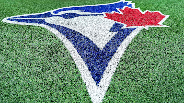 A general view of the Toronto Blue Jays logo. A general view of the Toronto Blue Jays logo.