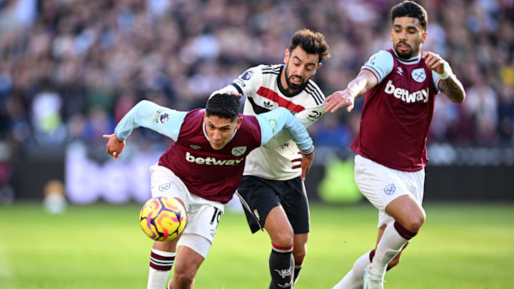 Manchester United x West Ham duelam pela Premier League 2024/25