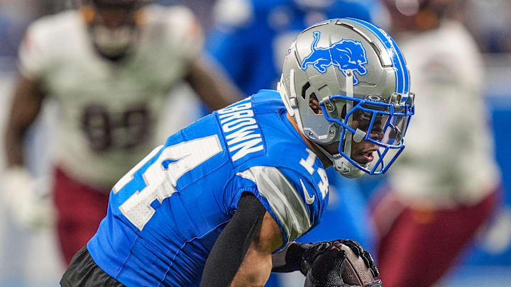Detroit Lions wide receiver Amon-Ra St. Brown Detroit Lions wide receiver Amon-Ra St. Brown