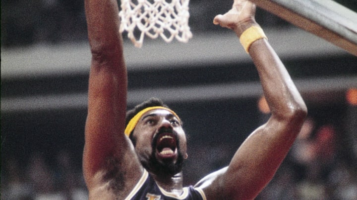 Unknown date; New York, NY, USA; FILE PHOTO; Los Angeles Lakers center Wilt Chamberlain (13) in action against the New York Knicks at Madison Square Garden. Mandatory Credit: Manny Rubio-Imagn Images