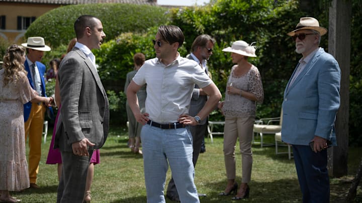 HBO Succession S3 06.16.21 Italy S3 Ep 8 - - a/ 28 - Ext La foce villa Caroline Tags Logan & Marcia, Peter Says hello & Roman mediates between Kendall & Roman Kriti Fitts - Publicist kristi.fitts@warnermedia.com Succession S2 | Sourdough Productions, LLC Silvercup Studios East - Annex 53-16 35th St., 4th FloorLong Island City, NY 11101 Office: 718-906-3332