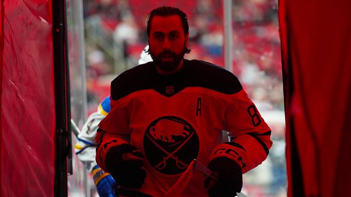 Jan 19, 2026; Raleigh, North Carolina, USA; Buffalo Sabres right wing Alex Tuch (89) comes off the ice after the warmups before the game against the Carolina Hurricanes at Lenovo Center. Mandatory Credit: James Guillory-Imagn Images Jan 19, 2026; Raleigh, North Carolina, USA; Buffalo Sabres right wing Alex Tuch (89) comes off the ice after the warmups before the game against the Carolina Hurricanes at Lenovo Center. Mandatory Credit: James Guillory-Imagn Images