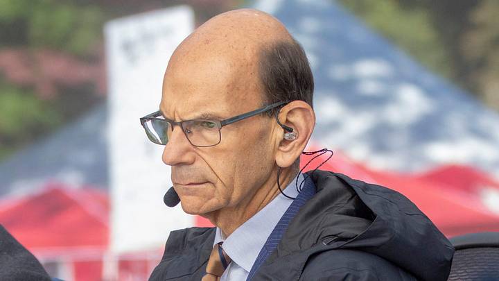 Paul Finebaum of SEC Nation on set.