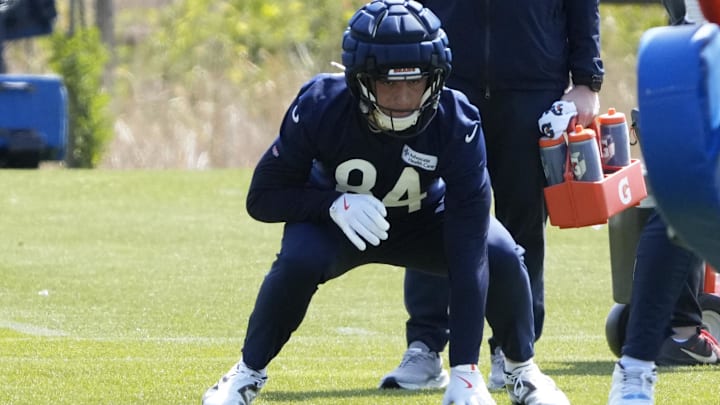 Colston Loveland got in some work individually during OTAs but  gets his first real exposure to the offense at camp.