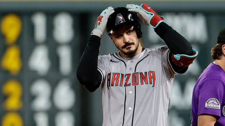Sep 22, 2026; Denver, Colorado, USA; Arizona Diamondbacks third baseman Nolan Arenado (28) reacts from second on a double in the third inning against the Colorado Rockies at Coors Field. Mandatory Credit: Isaiah J. Downing-Imagn Images Sep 22, 2026; Denver, Colorado, USA; Arizona Diamondbacks third baseman Nolan Arenado (28) reacts from second on a double in the third inning against the Colorado Rockies at Coors Field. Mandatory Credit: Isaiah J. Downing-Imagn Images