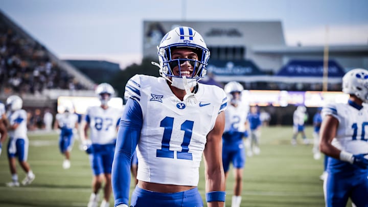 BYU safety Faletau Satuala against East Carolina