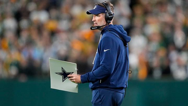 Dallas Cowboys head coach Brian Schottenheimer during the game against the Green Bay Packers at Lambeau Field. Mandatory Credit: Jeff Hanisch-Imagn Images