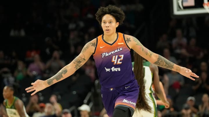 Phoenix Mercury center Brittney Griner. Phoenix Mercury center Brittney Griner.