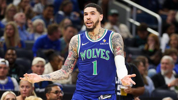 Oct 23, 2026; Orlando, Florida, USA; Minnesota Timberwolves guard LaMelo Ball (1) reacts after a call against the Orlando Magic in the fourth quarter at Kia Center. Mandatory Credit: Nathan Ray Seebeck-Imagn Images