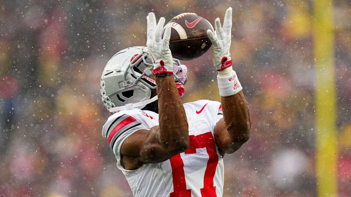 Ohio State Buckeyes wide receiver Carnell Tate would definitely fill a need for the New Orleans Saints ... if he is still on the board at No. 8.
