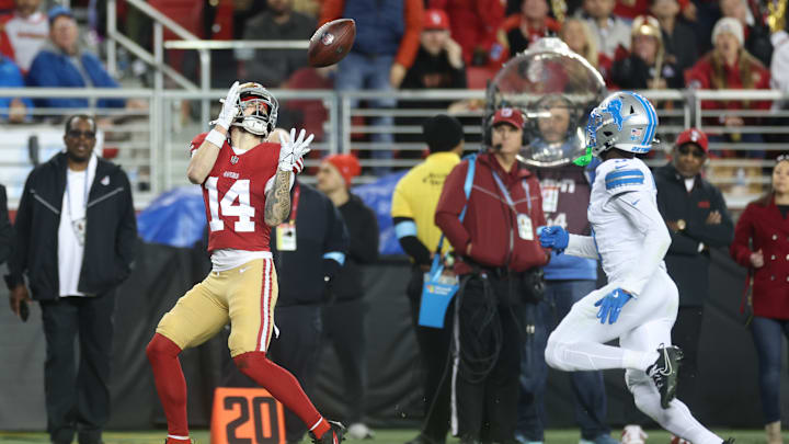 San Francisco 49ers wide receiver Ricky Pearsall (14)