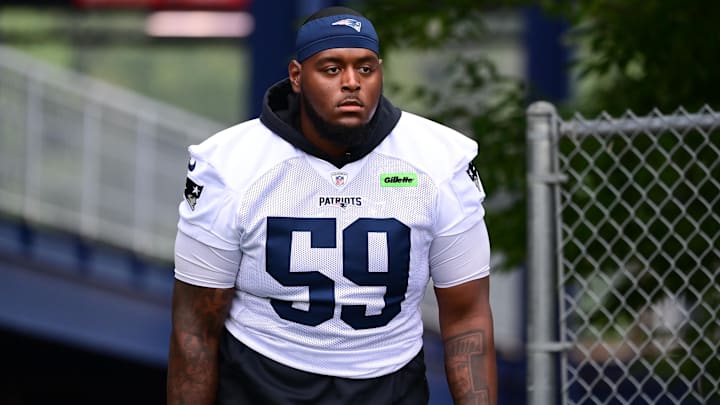 Vederian Lowe is leading the Patriots' starting LT battle. 