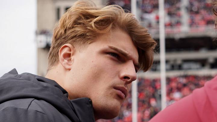 Harrisburg offensive lineman Kevin Brown attends the Ohio State football game against Penn State at Ohio Stadium on Nov. 1, 2025.
